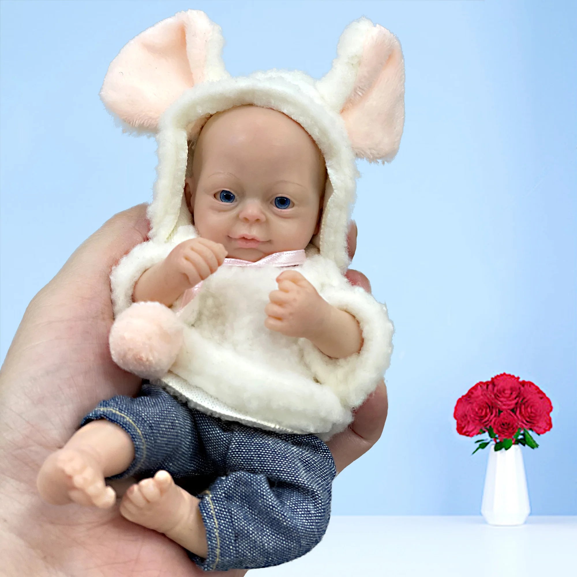 Lovely 6 Inch Palm Newborn Babies Full Body Silicone Boys Reborn Dolls Bebe Reborn Corpo De Silicone Inteiro | Tesoro Dolls