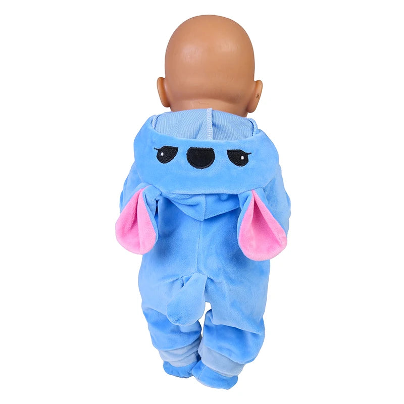 43cm doll clothes 18 inch dolls conjoined pajamas