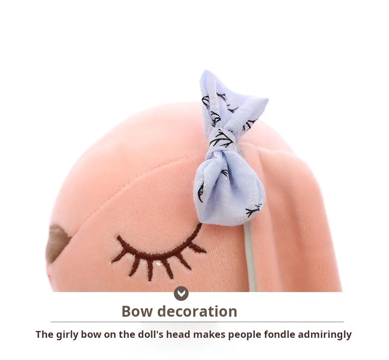 rabbit lnstagram toy pink girl heart long ear peace rabbit plush toy doll comfort doll throw pillow children'