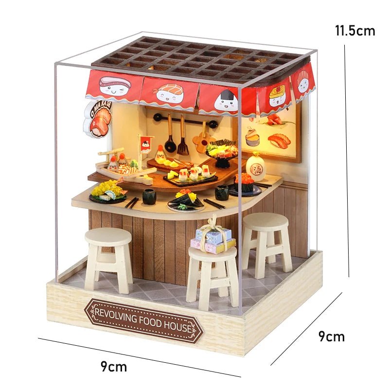 Milk Tea Mini Doll House DIY Kit For Making Room Toys Handmade 3D Puzzle Assembled Toys Birthday Gifts Wooden Crafts Dollhouse | Tesoro Dolls