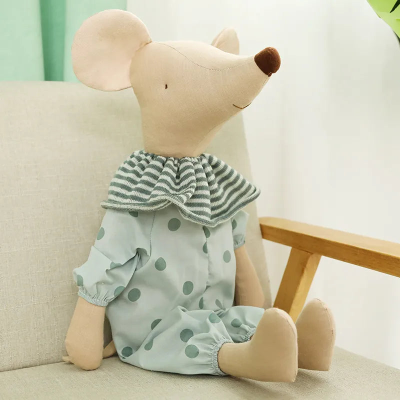 Kids Toy Little and Cute Pink Cotton Bowknot and Green Bowknot Mouse Doll Stuffed Toy | Tesoro Dolls