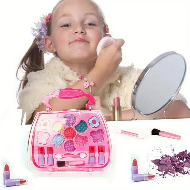 Kids Makeup Kit for Girl Washable Kids Makeup Kit Girl Toys Real Little Girls Makeup Kit for Kids Children Princess Play Makup | Tesoro Dolls