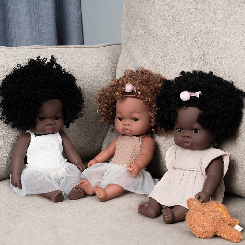 35cm american reborn baby doll black soft vinyl baby dolls lifelike newborn baby doll girl gift doll toy 14inch dolls