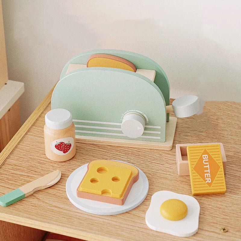 Wooden Pretend Play Set High Tea Set Toys Kitchen Playset Ice Cream Cake Toy for Kids Girls Boys Educational Toys Children Gifts | Tesoro Dolls