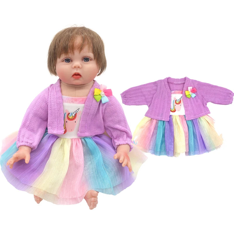 50-55cm reborn baby doll clothes rompers 22 inch doll clothes dress skirt toys outfit