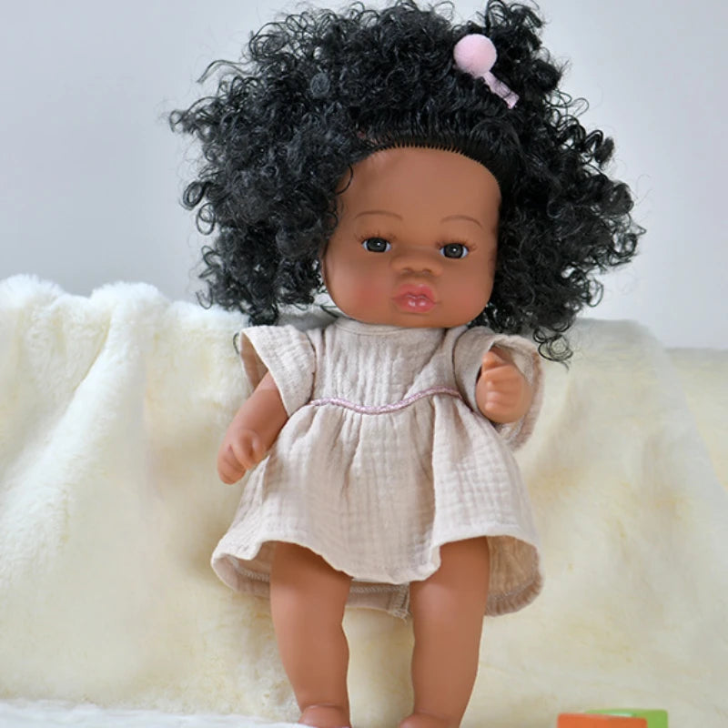 35cm american reborn baby doll black soft vinyl baby dolls lifelike newborn baby doll girl gift doll toy 14inch dolls