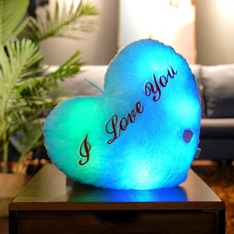 34cm creative toy luminous pillow soft stuffed plush glowing colorful stars cushion led light toys gift