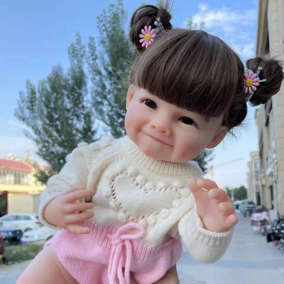 NPK 55CM Raya Full Body Soft Silicone Reborn Toddler girl with Doll Lifelike Soft Touch High Quality Doll Gifts for Child | Tesoro Dolls