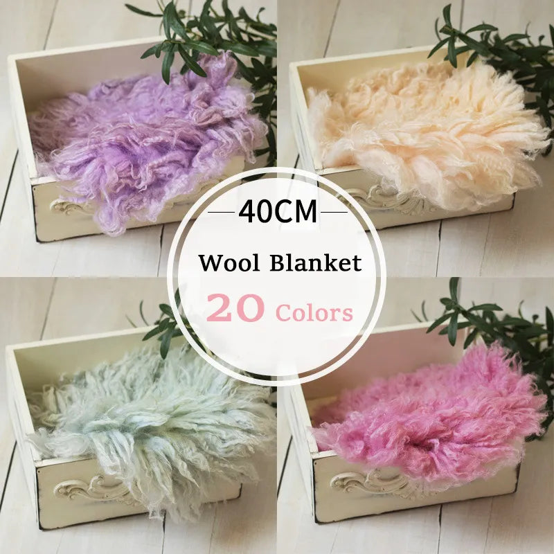 High Quality Wool Blanket Newborn Baby Photography Backdrop Soft Australasian Wool Mat Basket Filler Photo Props Hand Made | Tesoro Dolls