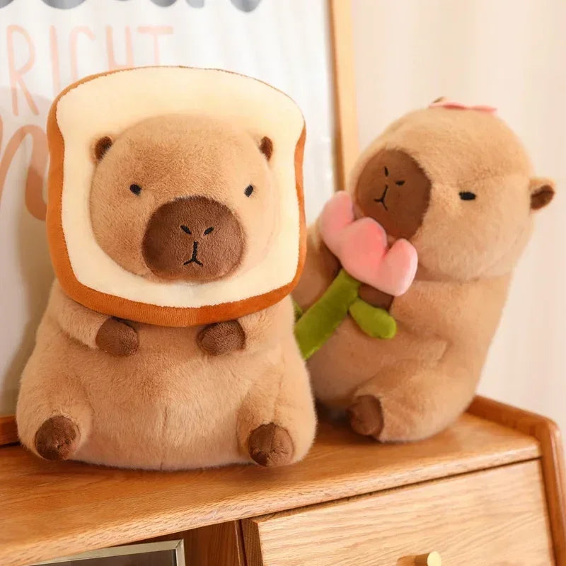 Kawaii Anime Capybara Bread Plush Toy Creative Stuffed Animals Capybara Toast Doll Girl Birthday Toys Girlfriend Cute Gift | Tesoro Dolls