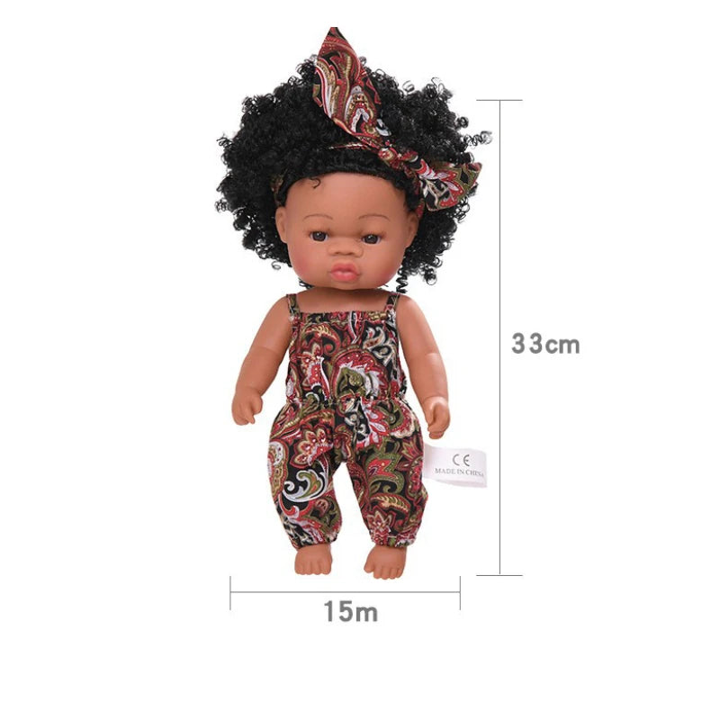 35cm american reborn baby doll black soft vinyl baby dolls lifelike newborn baby doll girl gift doll toy 14inch dolls