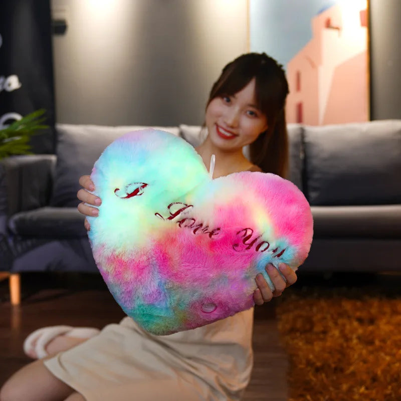 34cm creative toy luminous pillow soft stuffed plush glowing colorful stars cushion led light toys gift