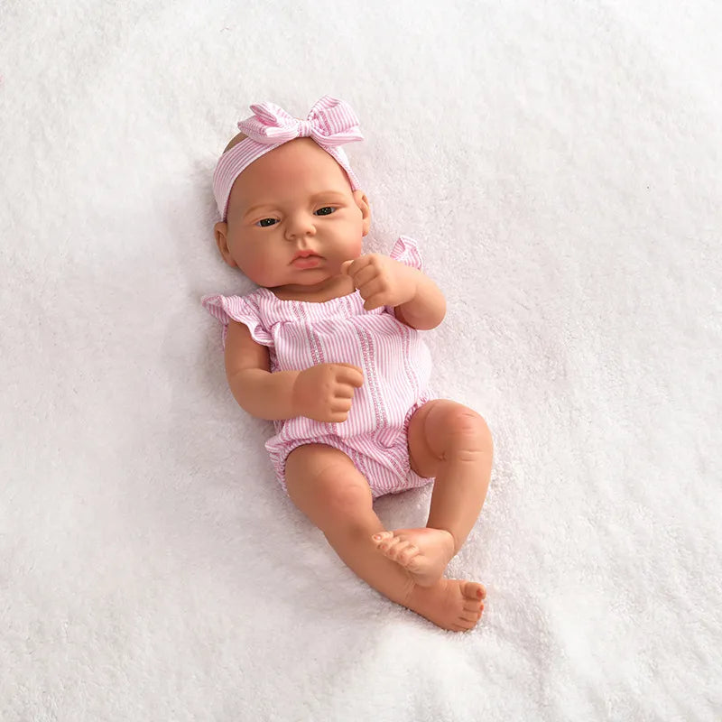 16inch full body silicone bebe reborn doll soft dolls lifelike baby vinyl bebe doll cute reborn baby doll