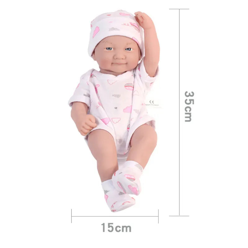 35cm 14inch baby dolls cute soft silicone baby reborn baby doll toys