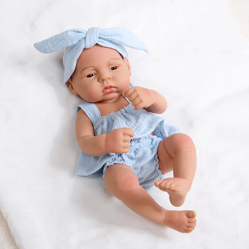 16inch full body silicone bebe reborn doll soft dolls lifelike baby vinyl bebe doll cute reborn baby doll