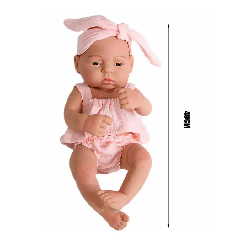 16inch full body silicone bebe reborn doll soft dolls lifelike baby vinyl bebe doll cute reborn baby doll