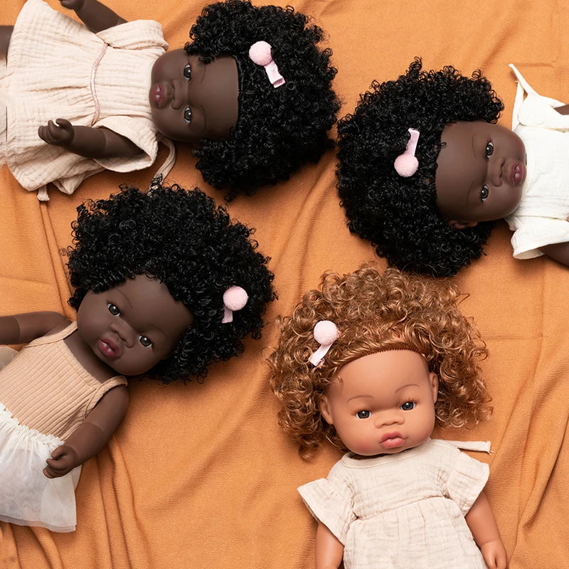 35cm american reborn baby doll black soft vinyl baby dolls lifelike newborn baby doll girl gift doll toy 14inch dolls