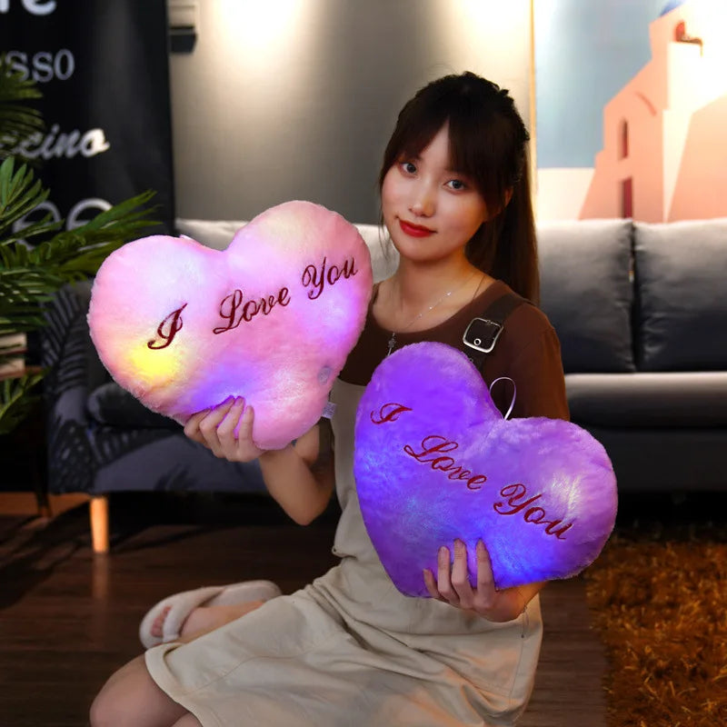 34cm creative toy luminous pillow soft stuffed plush glowing colorful stars cushion led light toys gift