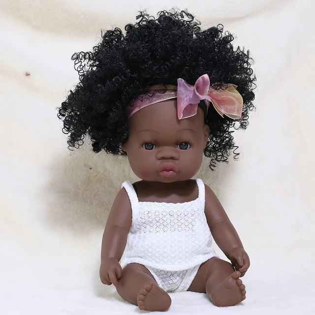 35cm american reborn baby doll black soft vinyl baby dolls lifelike newborn baby doll girl gift doll toy 14inch dolls