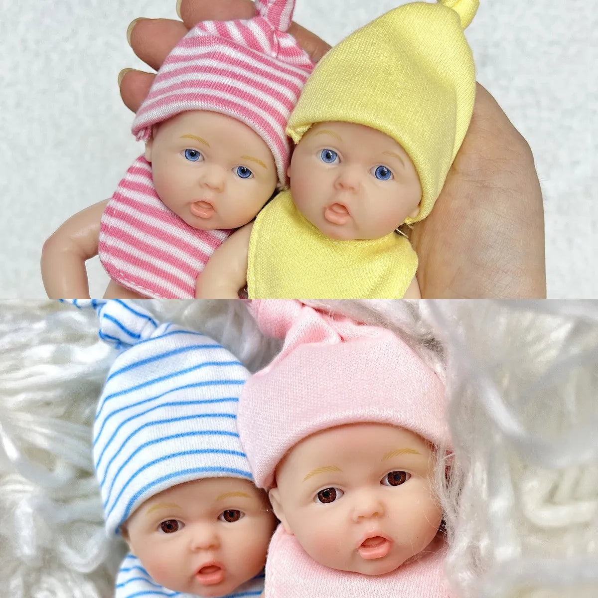 6 inch full silicone mini reborn girl bebe lifelike handmade soft bebe reborn doll palm lovely toys