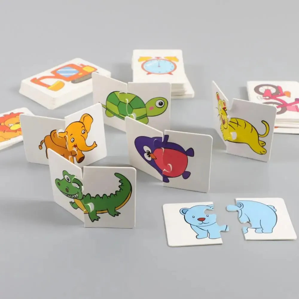 32 pcs enlightenment card matching puzzle early education cartoon pattern cognitive boys