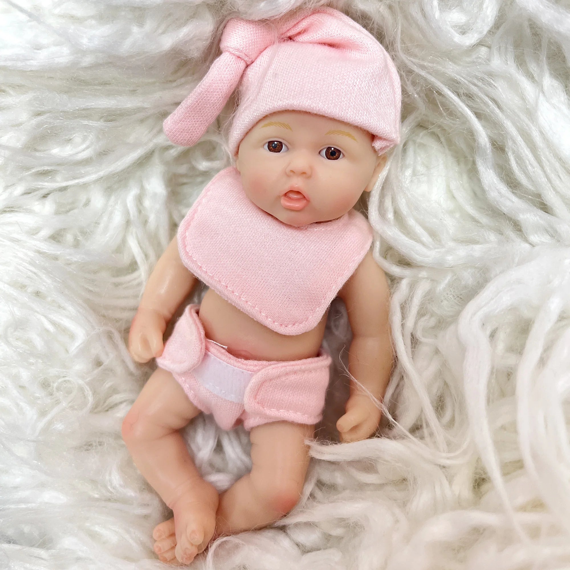 6 inch full silicone mini reborn girl bebe lifelike handmade soft bebe reborn doll palm lovely toys