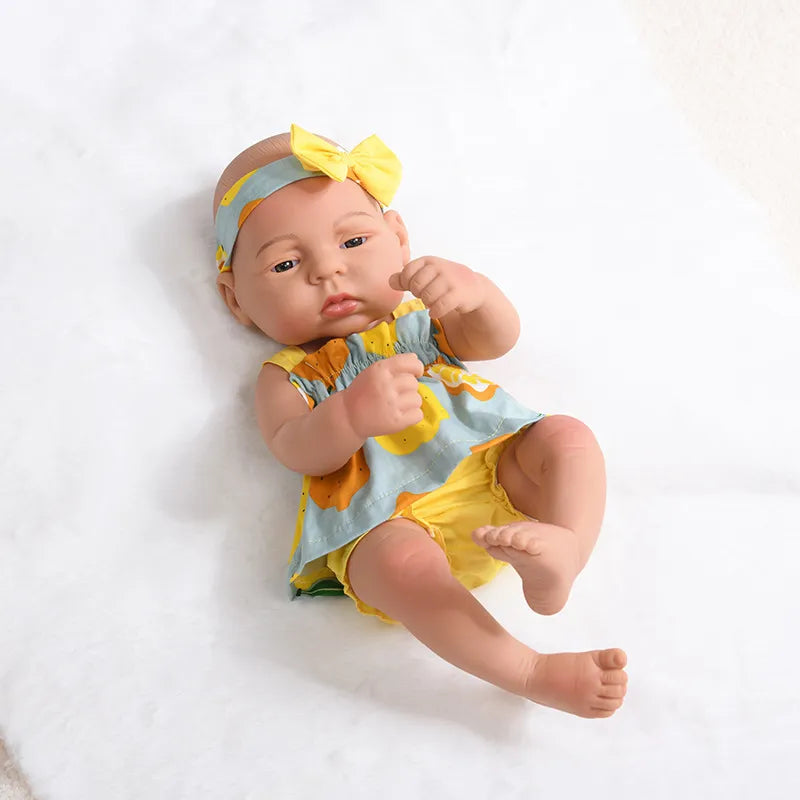 16inch full body silicone bebe reborn doll soft dolls lifelike baby vinyl bebe doll cute reborn baby doll