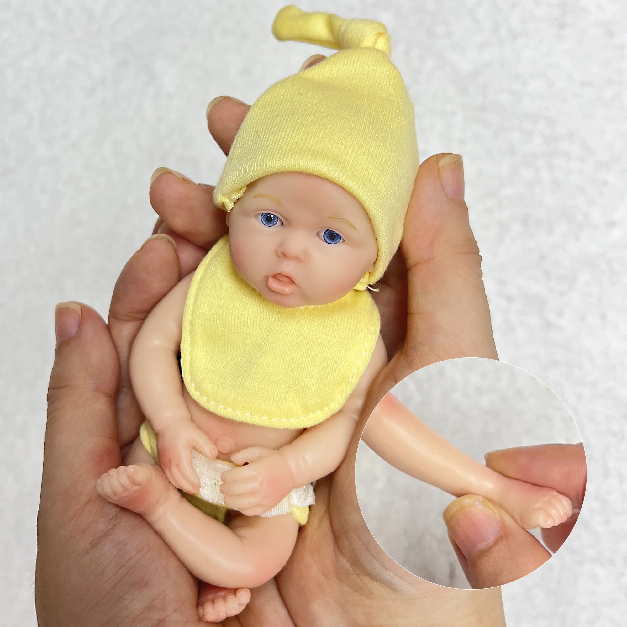 6 inch full silicone mini reborn girl bebe lifelike handmade soft bebe reborn doll palm lovely toys