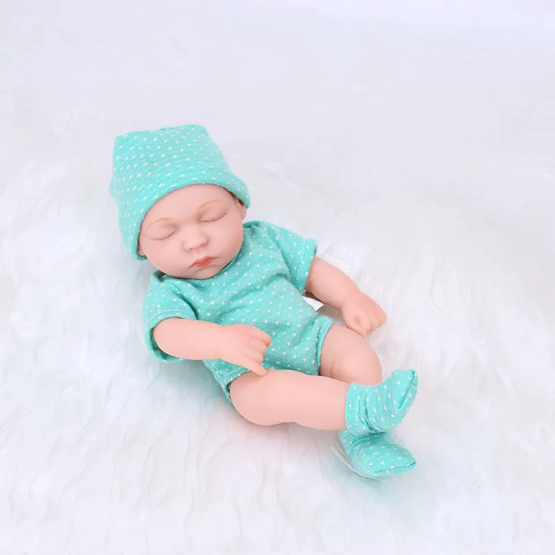 New Silicone Reborn Dolls 20cm Baby Reborn Toys Waterproof Vinyl Bebe Doll Cute Mini Reborn Baby Doll For Girls Birthday Gift | Tesoro Dolls