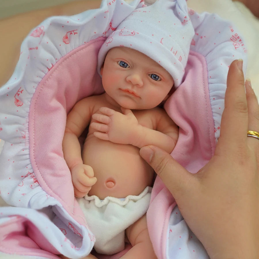 Micro Preemie Full Body Silicone Baby Doll  Girl & Boy Lifelike Reborn Doll Surprice Children Anti-Stress | Tesoro Dolls