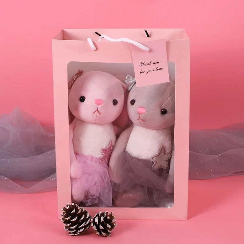 Bunny Plush Toys Stuffed Animals Rabbit Kawaii  Soft Long Legs Plush Toy Dolls Children Appease Towel Girls Easter Birthday Gift