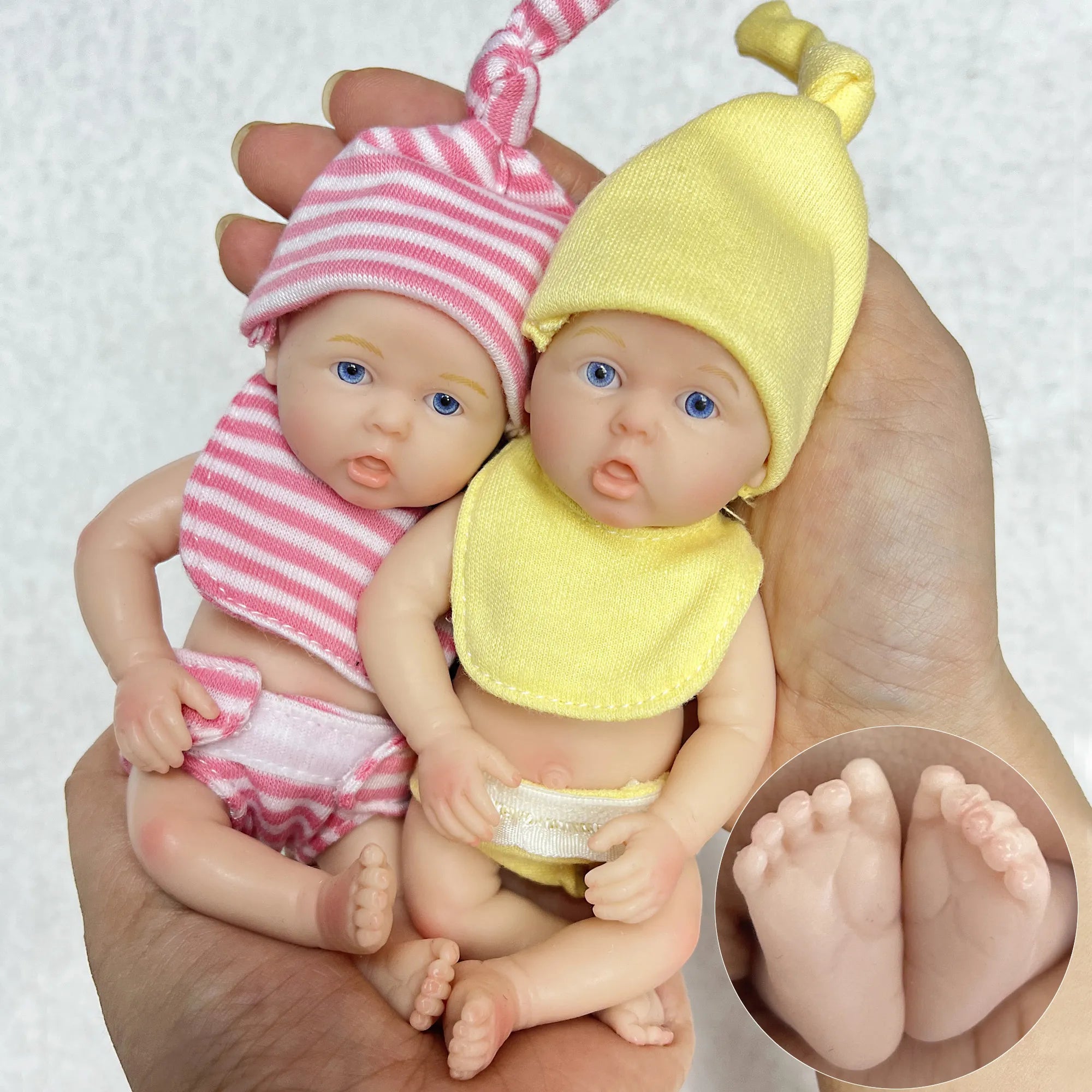 6 inch full silicone mini reborn girl bebe lifelike handmade soft bebe reborn doll palm lovely toys