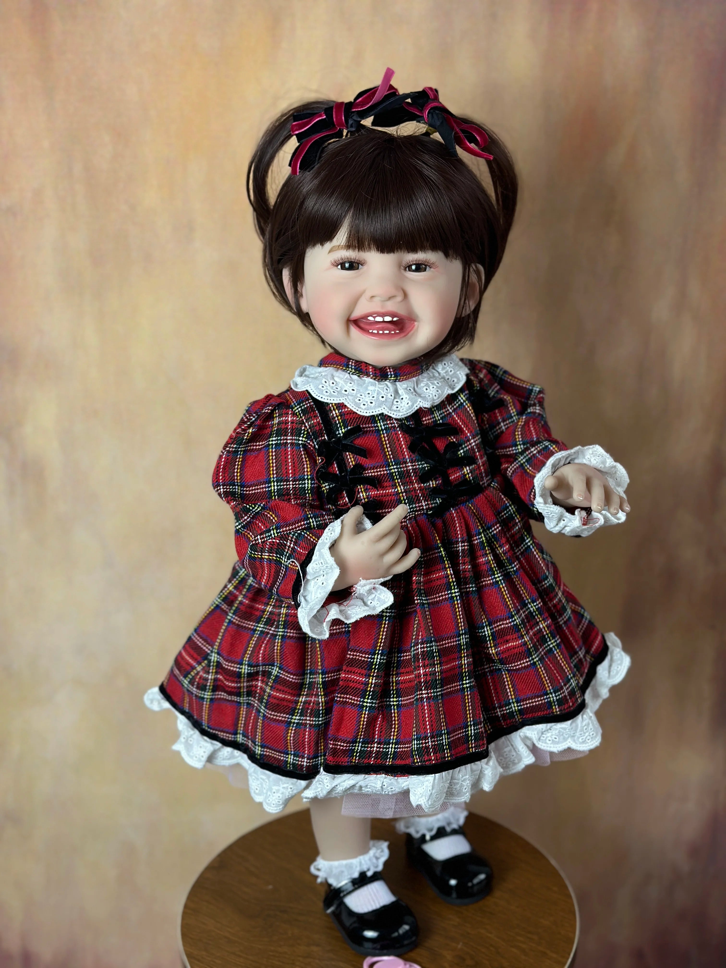 stand reborn baby lifelike girl doll full soft silicone body princess toddler bebe birthday gift