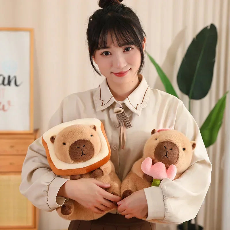 Kawaii Anime Capybara Bread Plush Toy Creative Stuffed Animals Capybara Toast Doll Girl Birthday Toys Girlfriend Cute Gift | Tesoro Dolls