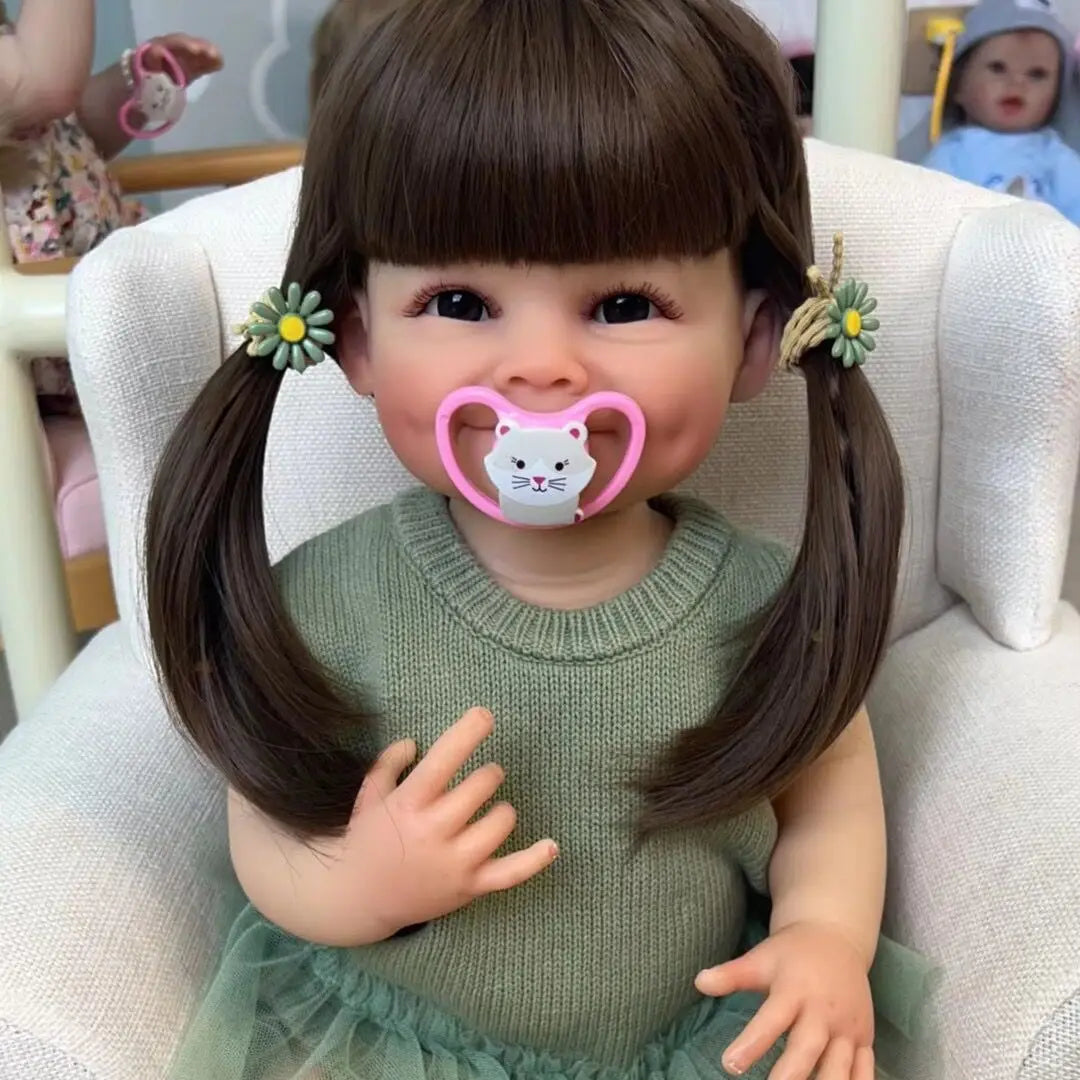 NPK 55CM Full Body Soft Silicone Reborn Toddler Doll Raya Lifelike Soft Touch High Quality Doll Gifts for Children | Tesoro Dolls