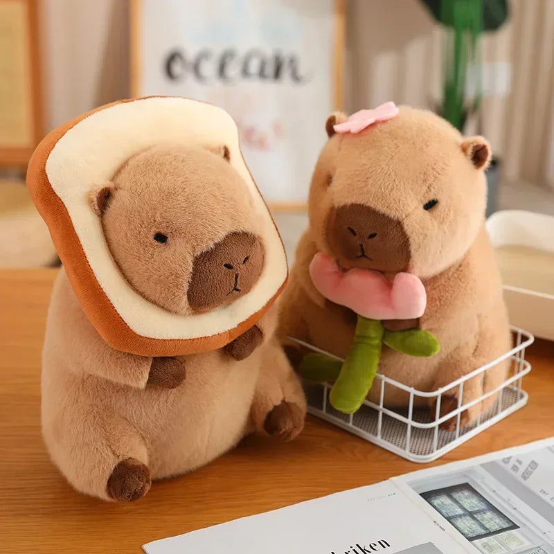 Kawaii Anime Capybara Bread Plush Toy Creative Stuffed Animals Capybara Toast Doll Girl Birthday Toys Girlfriend Cute Gift | Tesoro Dolls