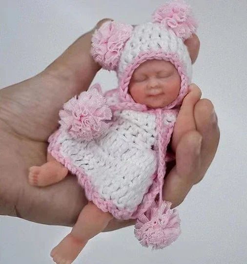 13cm micro preemie full body silicone  bady girl doll lifelike mini reborn doll surprice children anti-stress