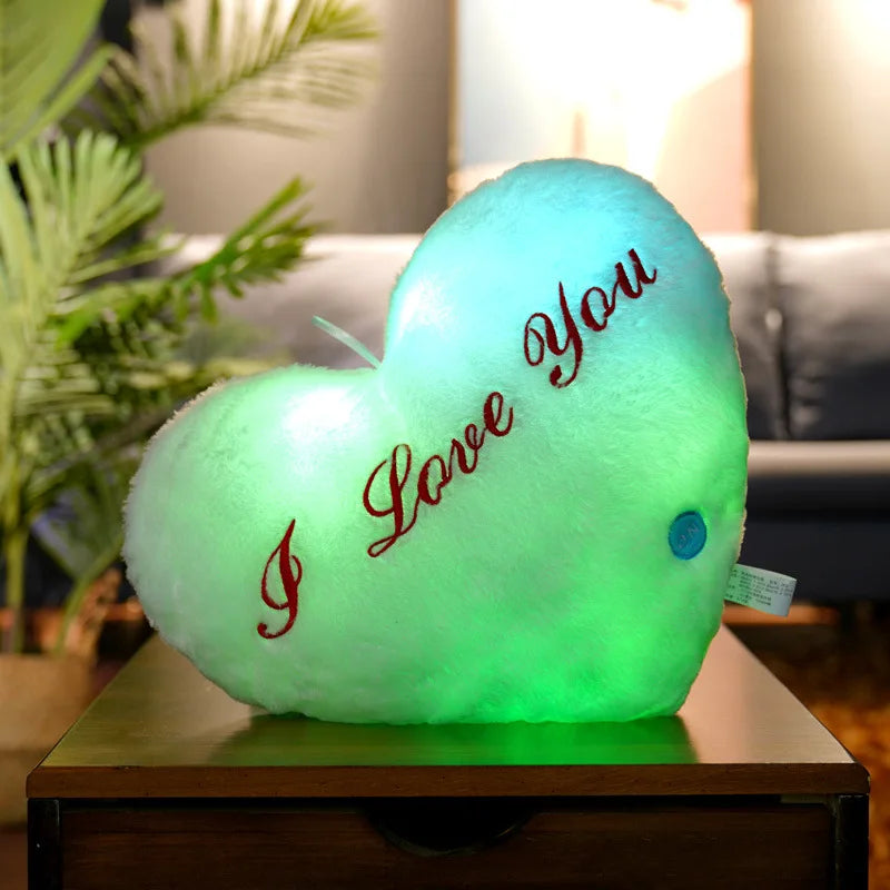 34cm creative toy luminous pillow soft stuffed plush glowing colorful stars cushion led light toys gift