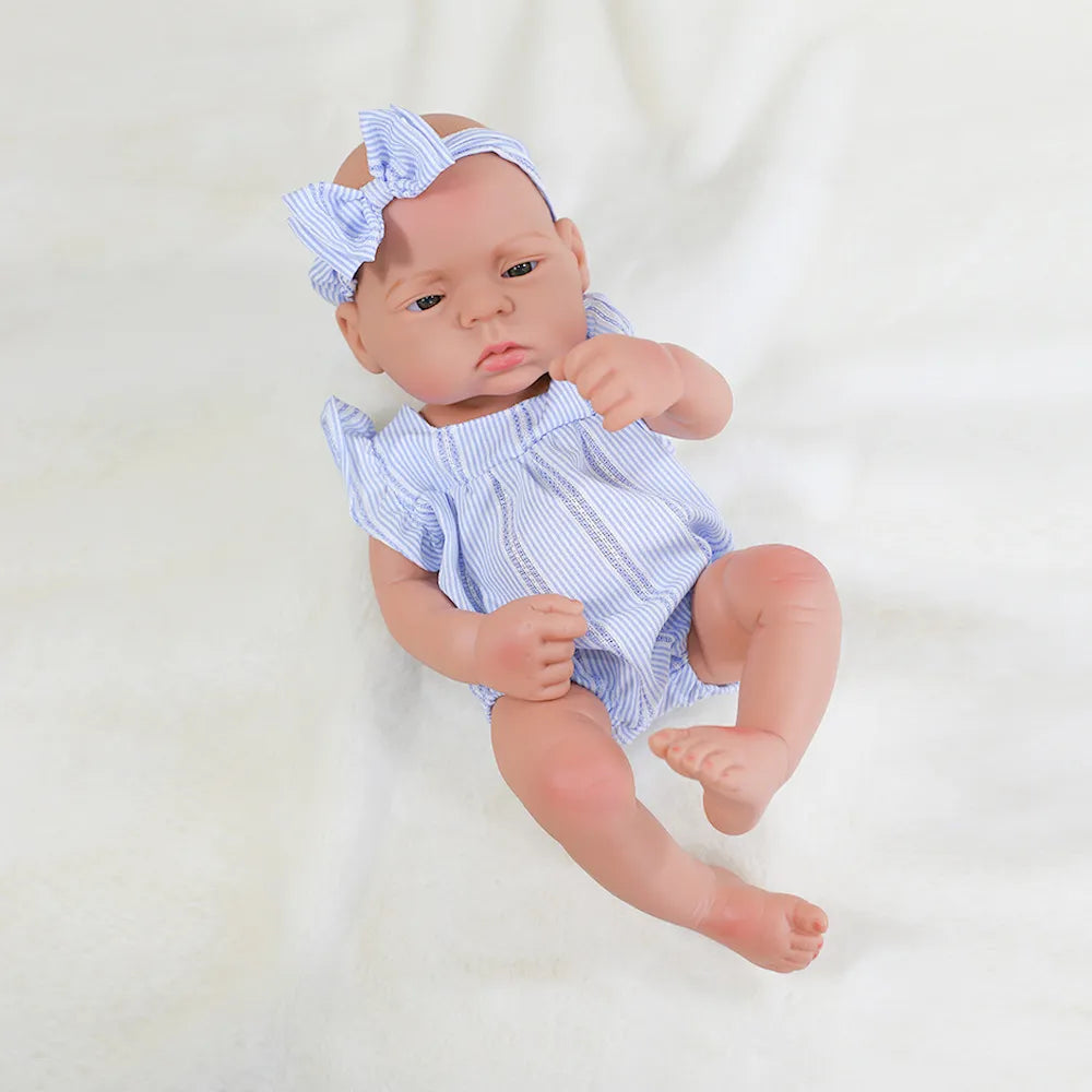 16inch full body silicone bebe reborn doll soft dolls lifelike baby vinyl bebe doll cute reborn baby doll