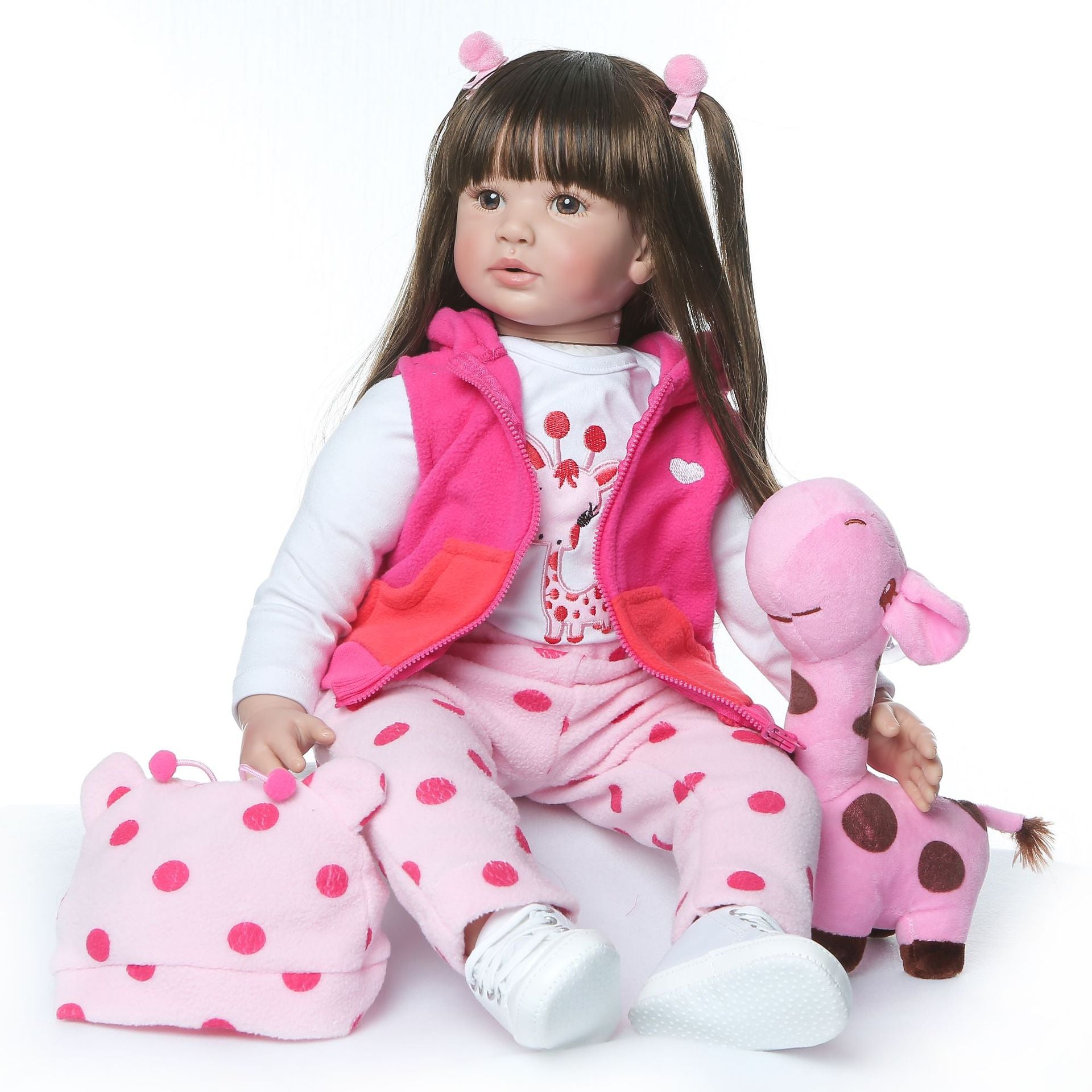 cross-border hot sale reborn toddler simulation cute princess long hair doll 60cm