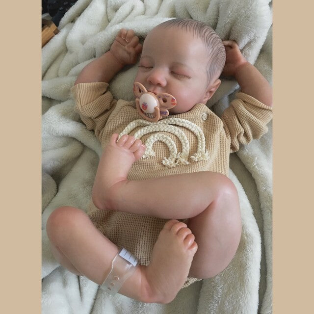 17-inch closed-eyes vinyl reborn doll levi